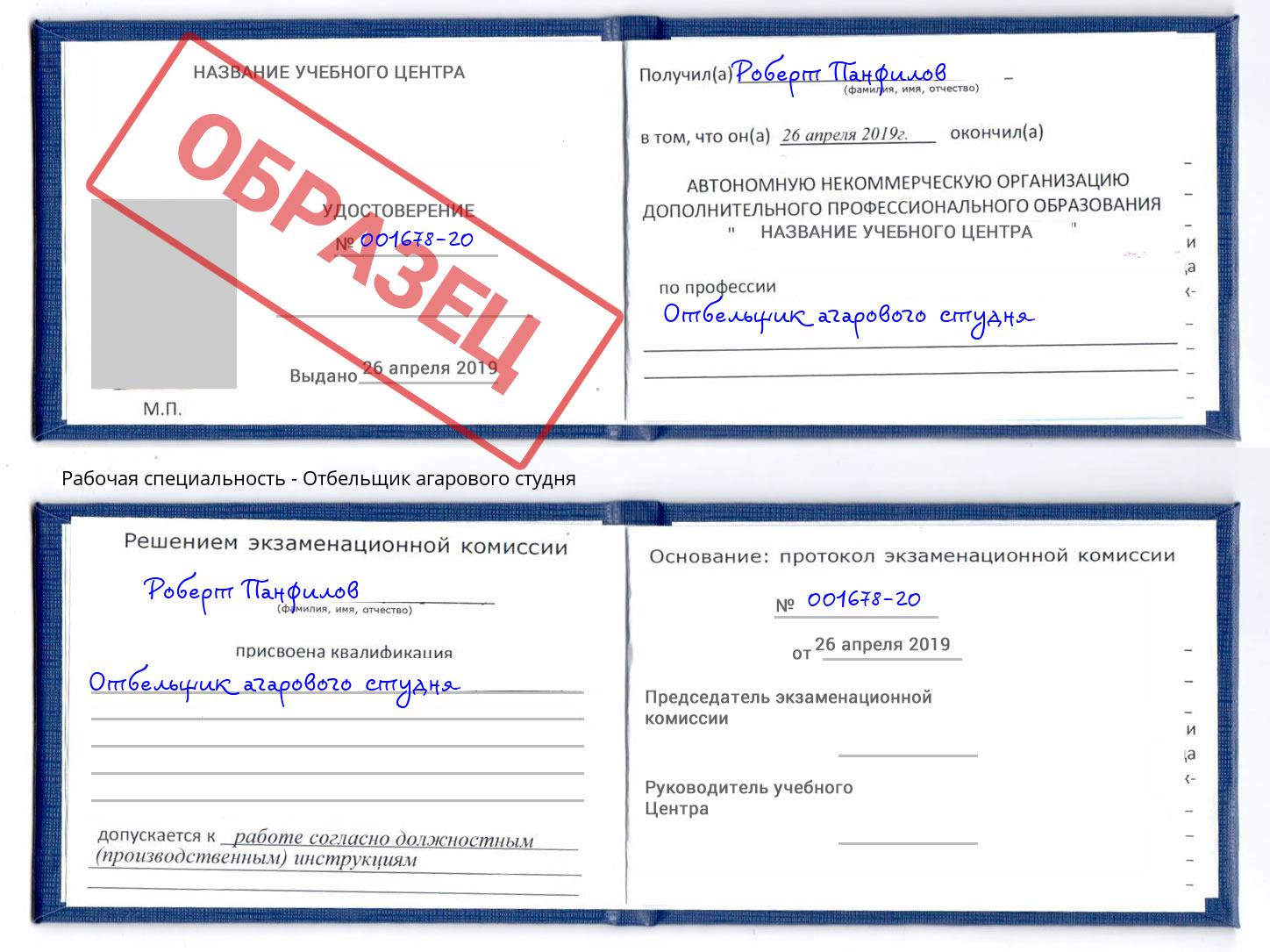 Отбельщик агарового студня Сафоново